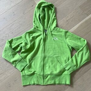 KAPPA lime green zip hoodie